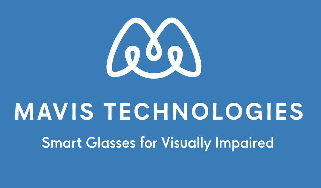 Mavis logo on blue for website